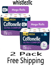 Cottonelle Ultra Comfort Toilet Paper,Soft Toilet Tissue,2 Pack of 12 Mega Rolls picture