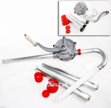 10 GPM Self Priming Dispenser Fuel Hand Pump Hand Crank Aluminum Rotary Gas Oil picture