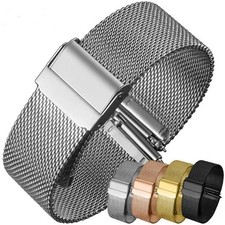 Premium Milanese Mesh Watch Band Strap Stainless Steel Braided Bracelet 12-24mm picture