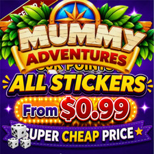 (ALL Stickers / ADVENTURES) MOGO Stickers 1-6⭐SUPER FAST🔥For Monopoly Go / 24/7 picture