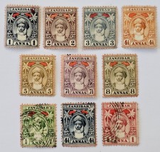 ZANZIBAR CLASSICS 1899 Lot of 10- 7x Fine Mounted Mint,  3x FU. €100 picture