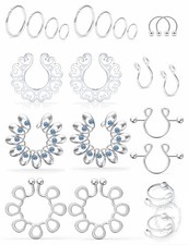 Fake Nipple Ring Stainless Steel Non-Piercing Nipple Rings Clip On Nipplerings picture