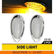 2-20x LED Side Marker Turn Signal Light Clear Lens Amber Fit Freightliner Truck picture
