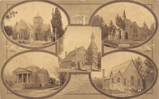J29/ Fort Collins Colorado Postcard c1910 5View Church Building Baptist 319 picture