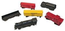 Vintage Lionel O-27 Train Cars Mixed Lot 242 Engine 6656 1002 Van Camps Caboose picture