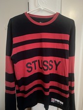 Vintage Mid-2000s Stüssy Long Sleeve Striped Graphic Shirt / Sportswear Jersey picture
