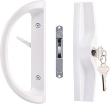 Sliding Patio Door Handle Set with Key Cylinderand Mortise Lock,Full Replacement picture