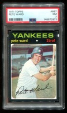 1971 Topps #667 Pete Ward PSA 7 NM High Number Yankees~(PL) picture
