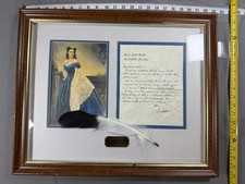 Gone With The Wind Scarlett Letter To Rhett Framed Feather Display Movie picture