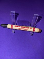 Johnson Commission Livestock Exchange Omaha, NE Ad Bullet Pencil Vtg picture