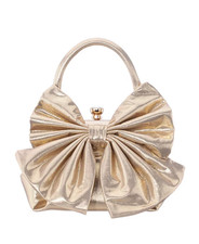 $98. Nina Bow Frame Crossbody Bag Crystal Knob Glittery Gold picture