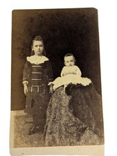 Antique CDV Photo 1870s Children Siblings Baby Victorian Portrait Hidden Mother picture