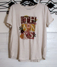 Maurices Knit Top Women's Size XL Short Sleeve Multicolor Crew Neck picture