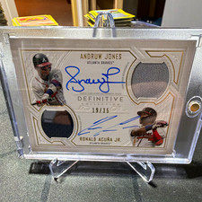 2019 Topps Definitive Dual Auto Relic Acuna Jr Andruw Jones DAR-JA 19/35 picture