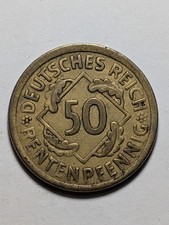 Germany 1924-A 50 Rentenpfennig, VF, KM-34 picture