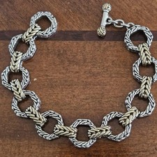 Rare Vintage John Hardy 18k Sterling Silver Autographed Bracelet picture