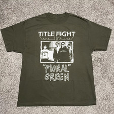 TITLE FIGHT Floral Green Retro Style Green All Size Shirt picture