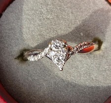 1/2CTW Pear composite 10KW engagement ring picture