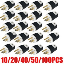 LOT Of HBL5266C For AC Male Edison NEMA 5-15P Plug 15A 125V Connector CL/BK picture