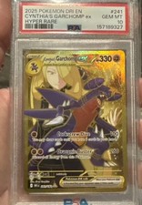 Cynthia's Garchomp ex 241/182 Sv10: Destined Rivals Gold Holo Glitter PSA 10 picture