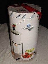 NIB CASAMODA  WHITE DELUXE  FONDUE 16 PIECE NESTING DESSERT FONDUE SET picture