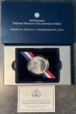 2001 D $1 American Buffalo Commemorative Uncirculated Silver Dollar OGP & COA picture