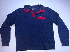 Patagonia Men's XL Cotton Knit Pullover Sweatshirt Mock Neck Snap Pocket picture