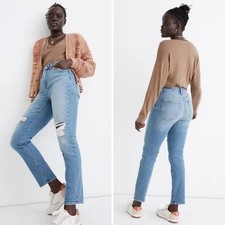 Madewell The Curvy Perfect Vintage Jean Women's 24 Blue Distressed High Rise picture