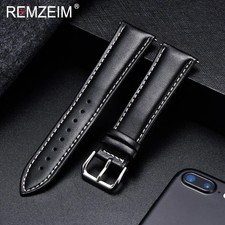 16mm 18mm 20mm 22mm 24mm Genuine Leather Watch Band Strap Bracelet picture