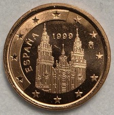 1999 Spain 5 EURO CENT COIN UNCIRCULATED FROM MINT ROLL  picture