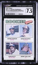 Topps 1977 #473 '77 Rookie Outfielders Dawson Richards Scott Walling CGC 7.5 picture