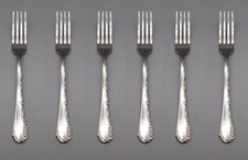 SET OF SIX - Oneida Stainless Flatware -  BELLE ROSE - Dinner Forks * USA picture