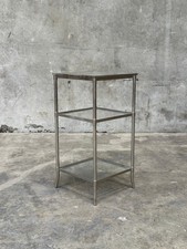 Waterworks Easton Etagere Side Table, Edwardian Nickel & Glass, Two-Tier picture