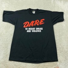VTG DARE Shirt Mens L Resist Drugs and Violence Fruit of the Loom Best 90s picture