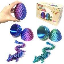 2 Pack 3D Dragon Eggs with Bendable Dragons - Perfect Sensory Fidget Toy picture