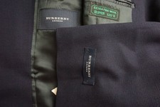 Burberry Navy Blue Woven S120s Wool Sport Coat Jacket Sz 36R US Brand New picture