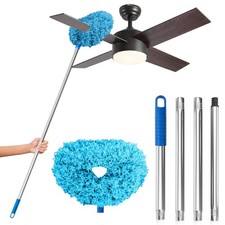 DRQ Ceiling Fan Cleaner Duster with 13-48 in Extension Pole, Blue picture