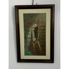 Vintage Bookworm Print by Spitzweg Framed 27