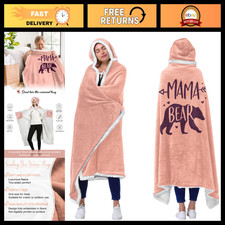 Cozy Pink Wearable Blanket Hoodie - Perfect Gift for Mom, Wife, Birthday & Mothe picture