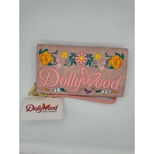 NWT Loungefly Dollywood Pink Butterfly Floral Wristlet Wallet Dolly Parton picture