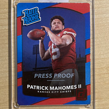Panini 2017 Donruss Rated Rookie Patrick Mahomes II #327 Press Proof Red RC picture