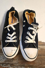 Converse Chuck Taylor All Star Low Top Canvas Lace-Up Sneakers Black/White picture