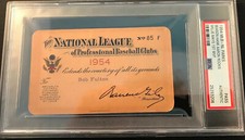 1954 Hank Aaron Debut Fist Hit HR RC Ticket NL Pass PSA Willie Mays MVP Braves⚾️ picture