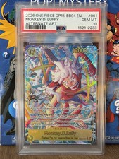 Monkey D. Luffy 2026 One Piece OP15-EB04 #061 Alternate Art EN PSA 10 picture