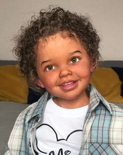 26/40inch Lifelike Reborn Doll Toddler Kits Hand-Rooted Curly Hair Painted Gifts picture