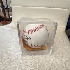 Tony Dow signed Original Baseball Ball in Display Case/Cube w/ Authenticity Card picture