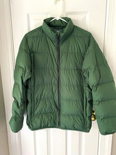 Uniqlo Ultra Light Down Full Zip Puffer Green Mens Size L picture