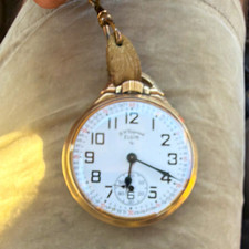 Elgin B.W. Raymond 571 Pocket Watch 21J Manual Open Face Gold Filled picture