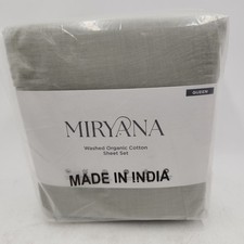 NEW Miryana Cotton 4 Pc Sheet Set QUEEN Size in Sage picture