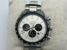 Seiko Selection SBPY165 Solar Chronograph Men's Watch White Dial Japan picture